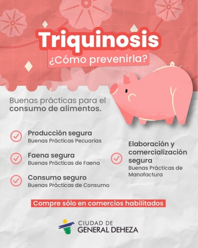 LA TRIQUINOSIS SE PREVIENE, COMPRANDO EN COMERCIOS HABILITADOS