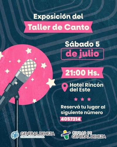 ESTE SÁBADO 5 DE JULIO - TALLER DE CANTO