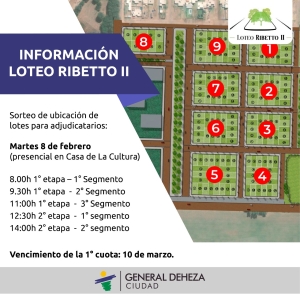 SORTEO DE UBICACIÓN DE LOTES