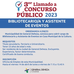 LLAMADO A CONCURSO PÚBLICO 2023
