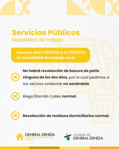 SERVICIOS PÚBLICOS INFORMA MODALIDAD DE TRABAJO.