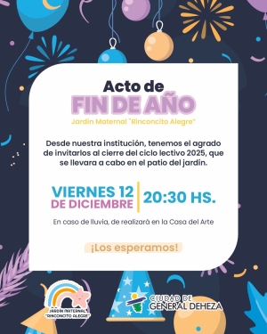 JARDÍN MATERNAL "RINCONCITO ALEGRE" - ACTO FIN DE AÑO