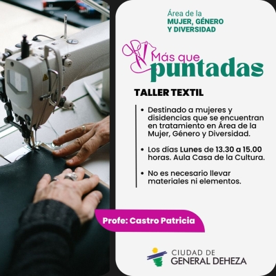 TALLER TEXTIL "MÁS QUE PUNTADAS"