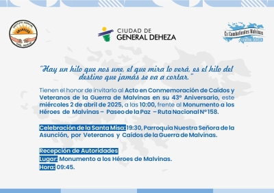 2 de Abril: "Día del Veterano y de los Caídos en la Guerra de las Malvinas"