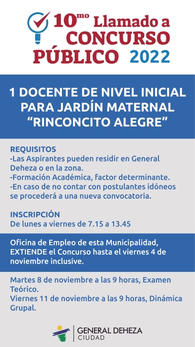 10° LLAMADO A CONCURSO