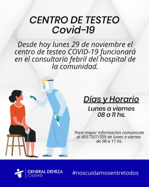 TRASLADO  DEL CENTRO DE TESTEO COVID