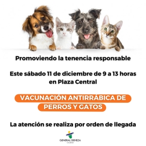 ¡ESTE SÁBADO VACUNÁ TU MASCOTA!